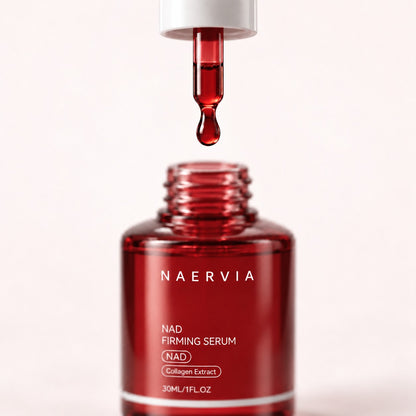 The dropper and a single drop of NAERVIA serum